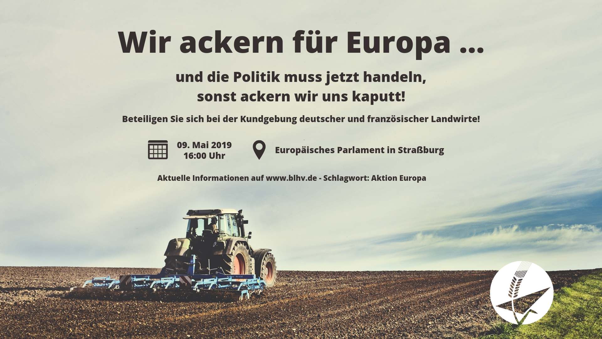 Badische und elsässische Bauern demonstrieren vor dem Europaparlament